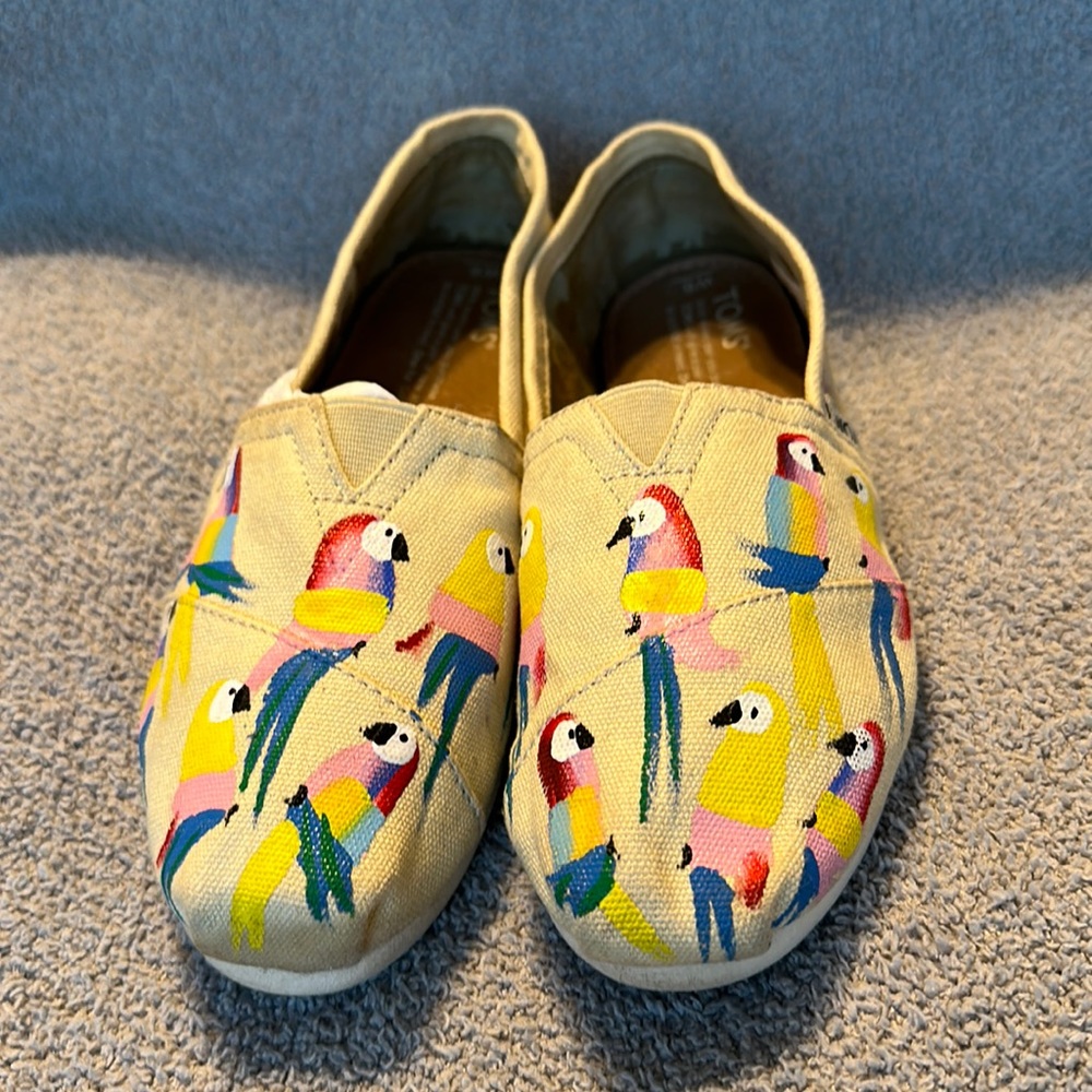 Parrots Toms Hand Painted Espadrille